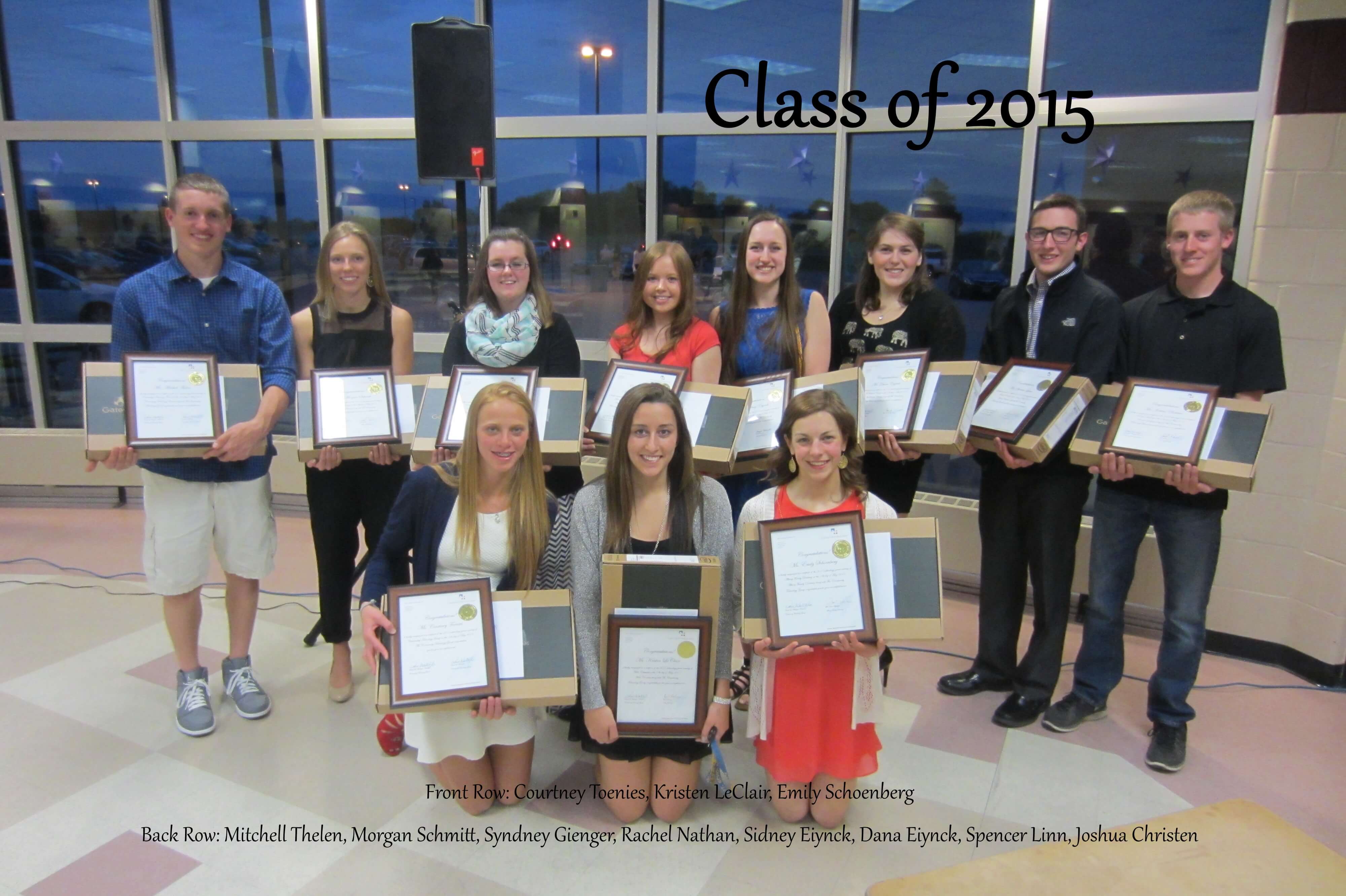 The students from the class of 2015