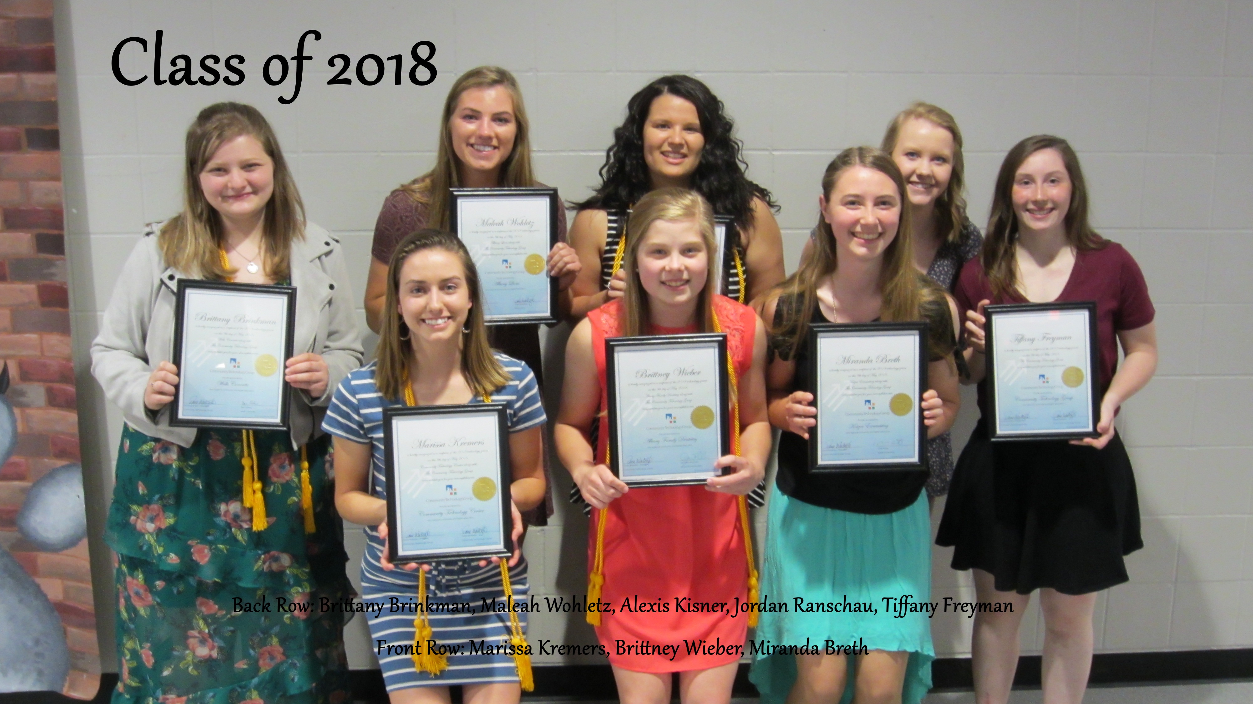 The students from the class of 2018